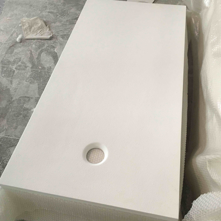 Roll-in Pan 36''x60''x1.5'' Cast Marble Matt Texture Ada Cultured Marble Shower Pan