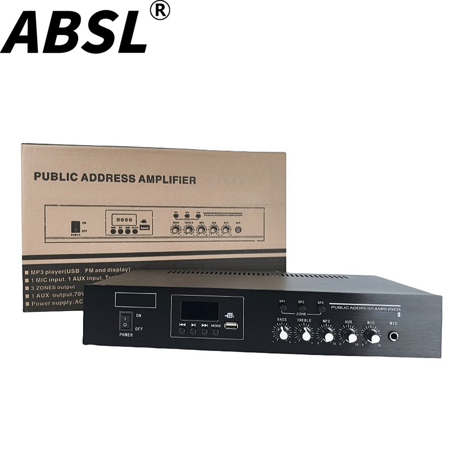 OEM 80W Medium 3zones Integrated Mixer Power Amplifier PA System for Schools