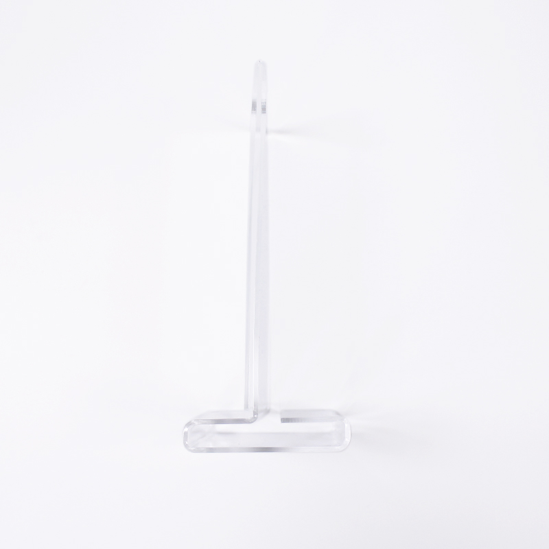 T Shape Clear Acrylic Insert Card Sign Holder Custom Sizes