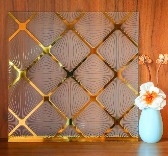 Acid Glass Ice Flower Glass Decorative Glass for Home Decoration