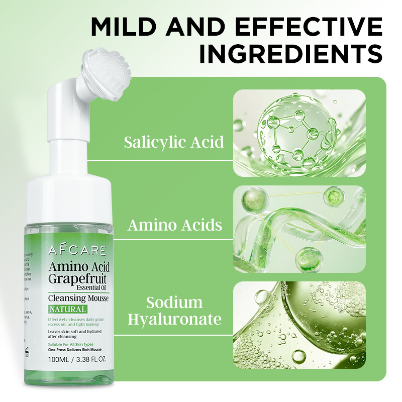 Custom Logo Amino Acid Cleansing Mousse Pore Cleansing Antioxidant