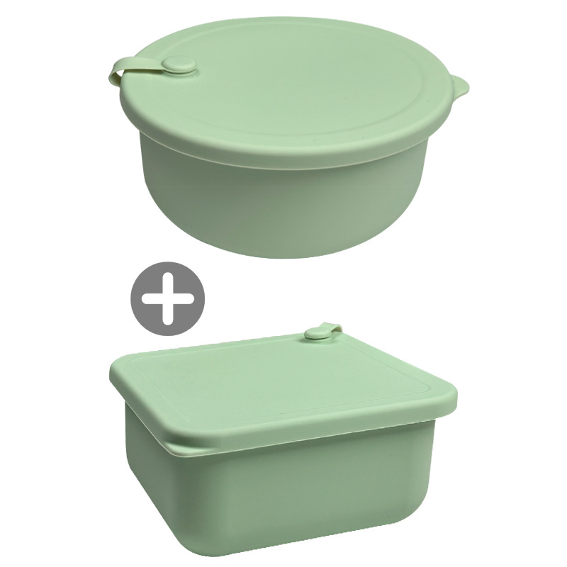 Silicone Lunch Box, Microwaveable Lunch Box for Heating, Insulated Lunch Box for Delivering Meals, Portable Gift, Outdoor Tableware Box