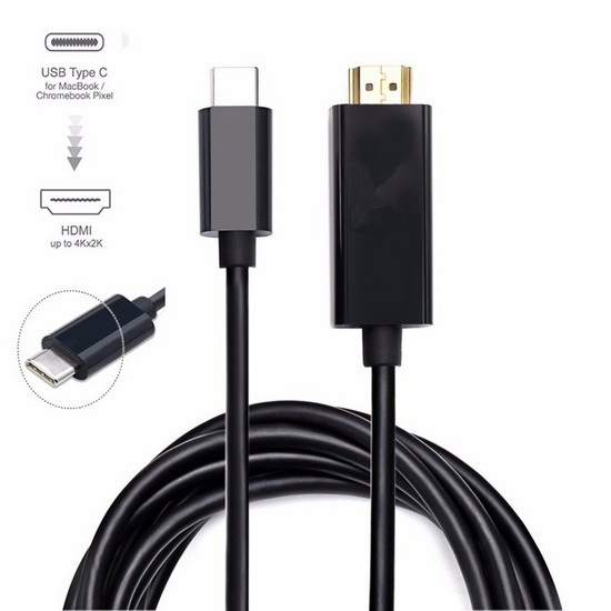 USB 3.1 Type-C to HDMI Cable 1.8m USB-C to HDMI Cable Converter