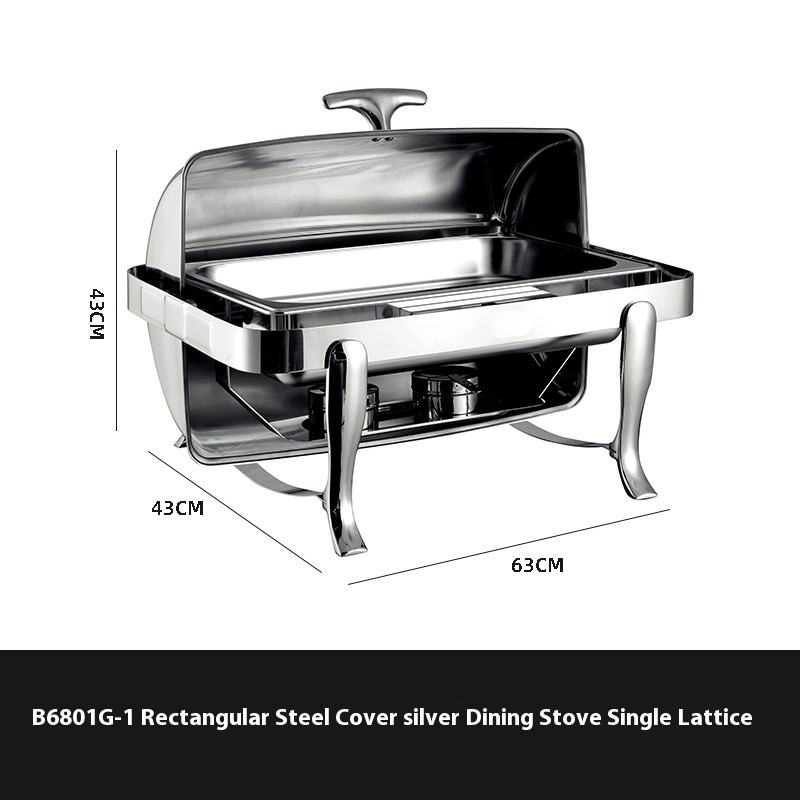 Hotel Commercial Buffet Restaurant Stainless Steel Tableware Utensils Electric Heating Breakfast Warming Buffet Stove Food Metal