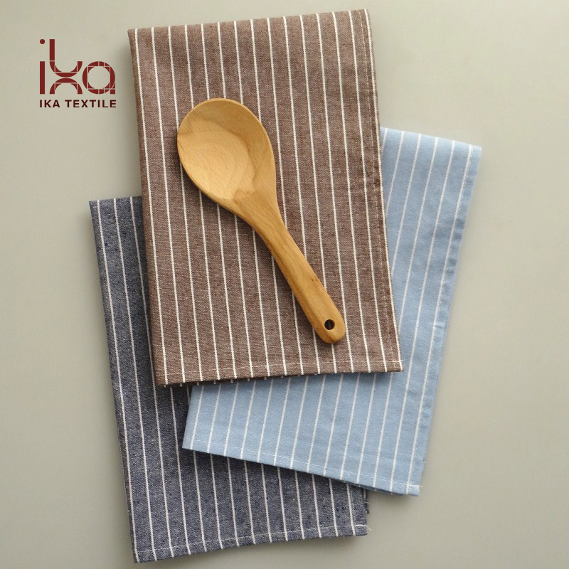 Brown Blue White Wedding Personalized Cloth Eco Friendly Yarn Dyed Logo Cotton Custom Printed Restaurant Table Napkin