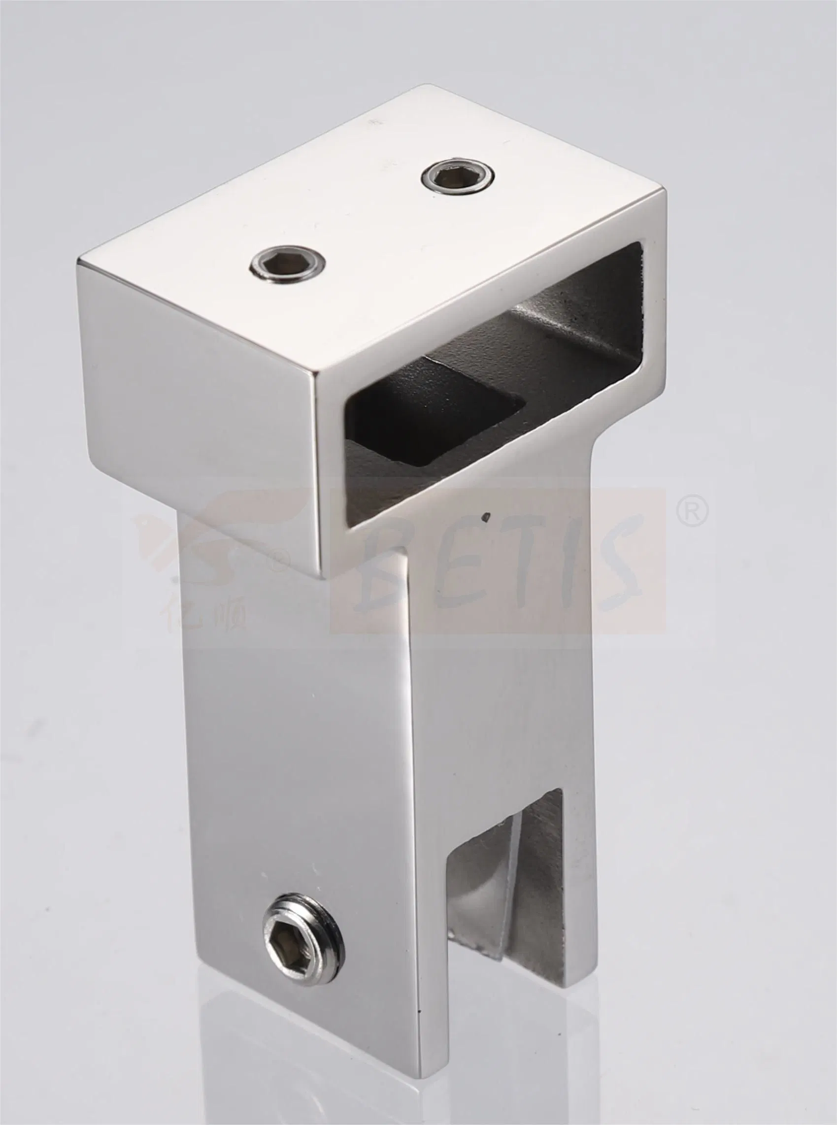 Frameless Tempered Glass Door Hardware 304-Stainless-Steel Wholesale Hot Sale Shower Door Hardware Steel-Pipe Polished-Finish Hanging-Clamp Glass Door Bracket