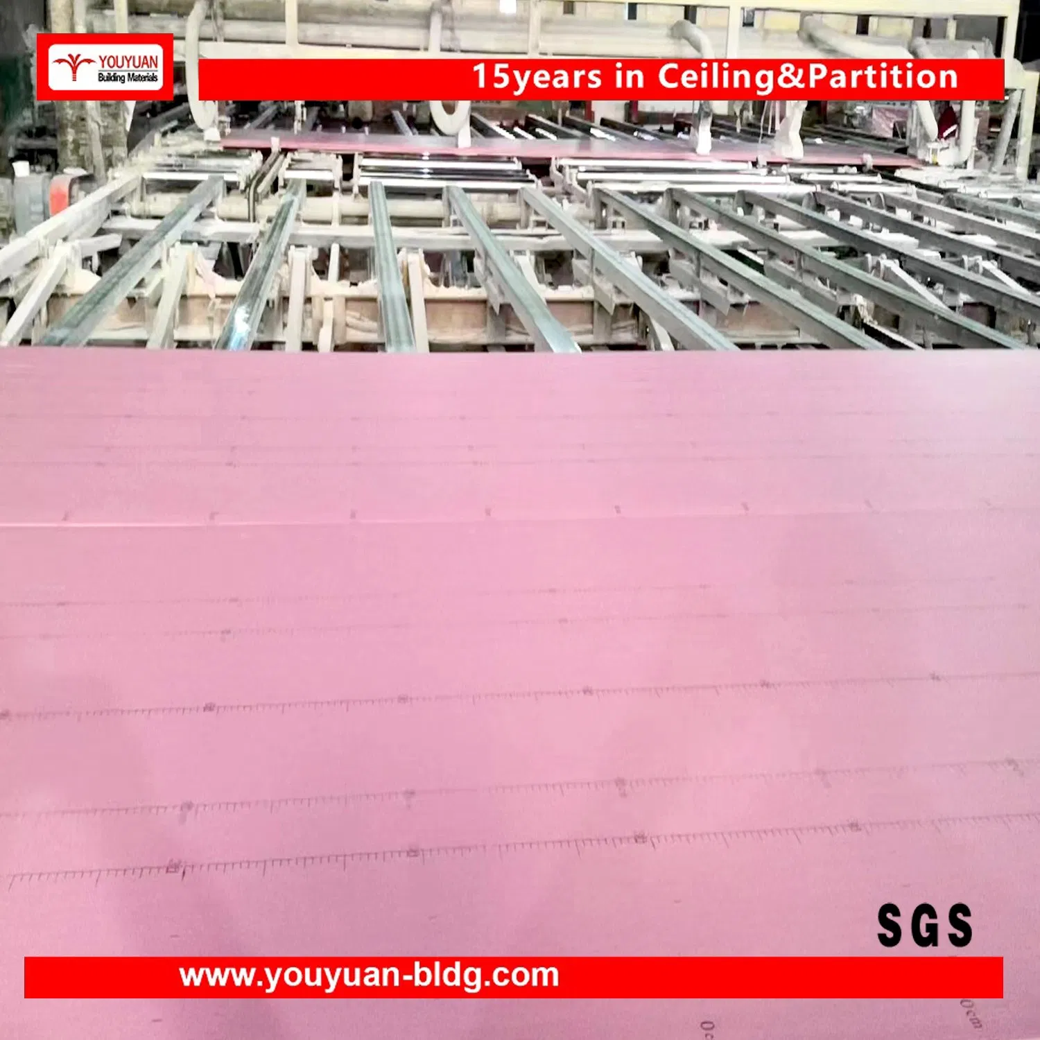 Youyuan Brand Drywall with 9mm 9.5mm 12mm 12.5mm Drywall Sheetrock