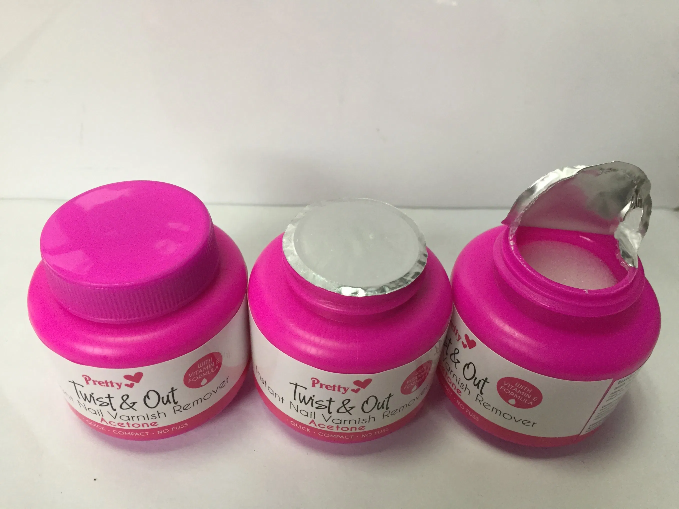 Nail Polish Remover with Sponge Pot Acetone Free 50ml