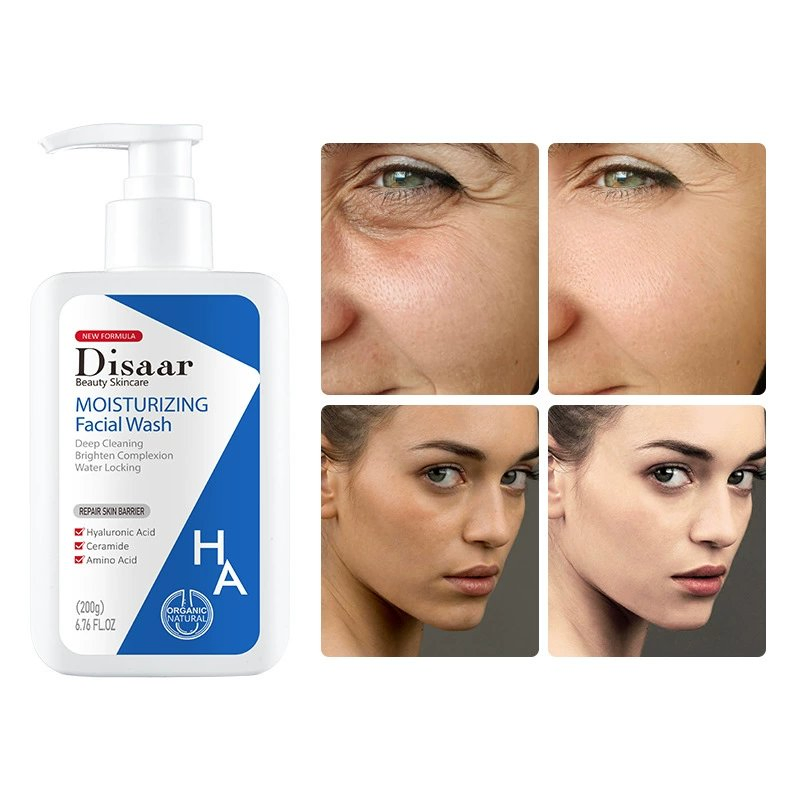 Wholesale Hyaluronic Acid Face Cleanser ODM/OEM Deep Cleansing Pore Cleaner Foam Cream Moisturizing Facial Wash