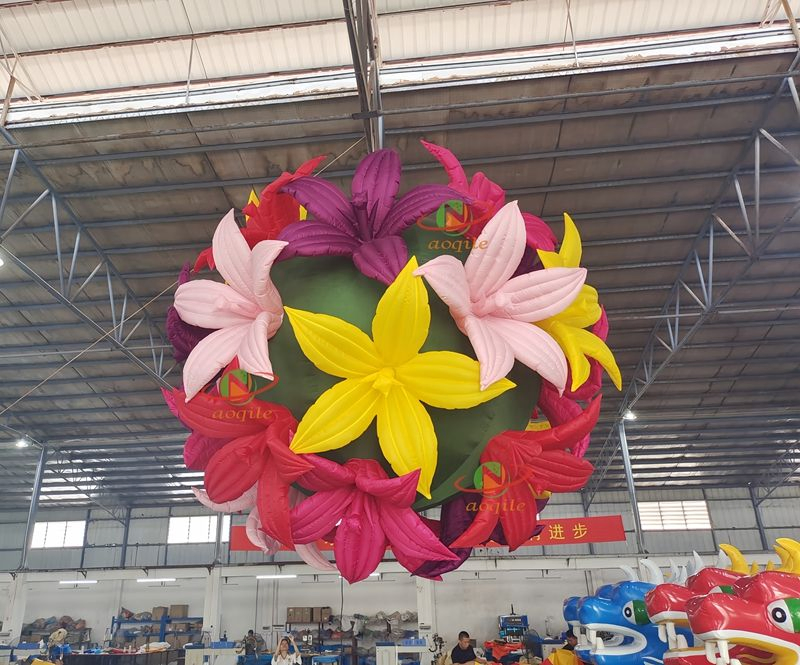 Event Show Flower Advertisement Logo Giant Stage Decoration Inflatable Flower for Outdoor