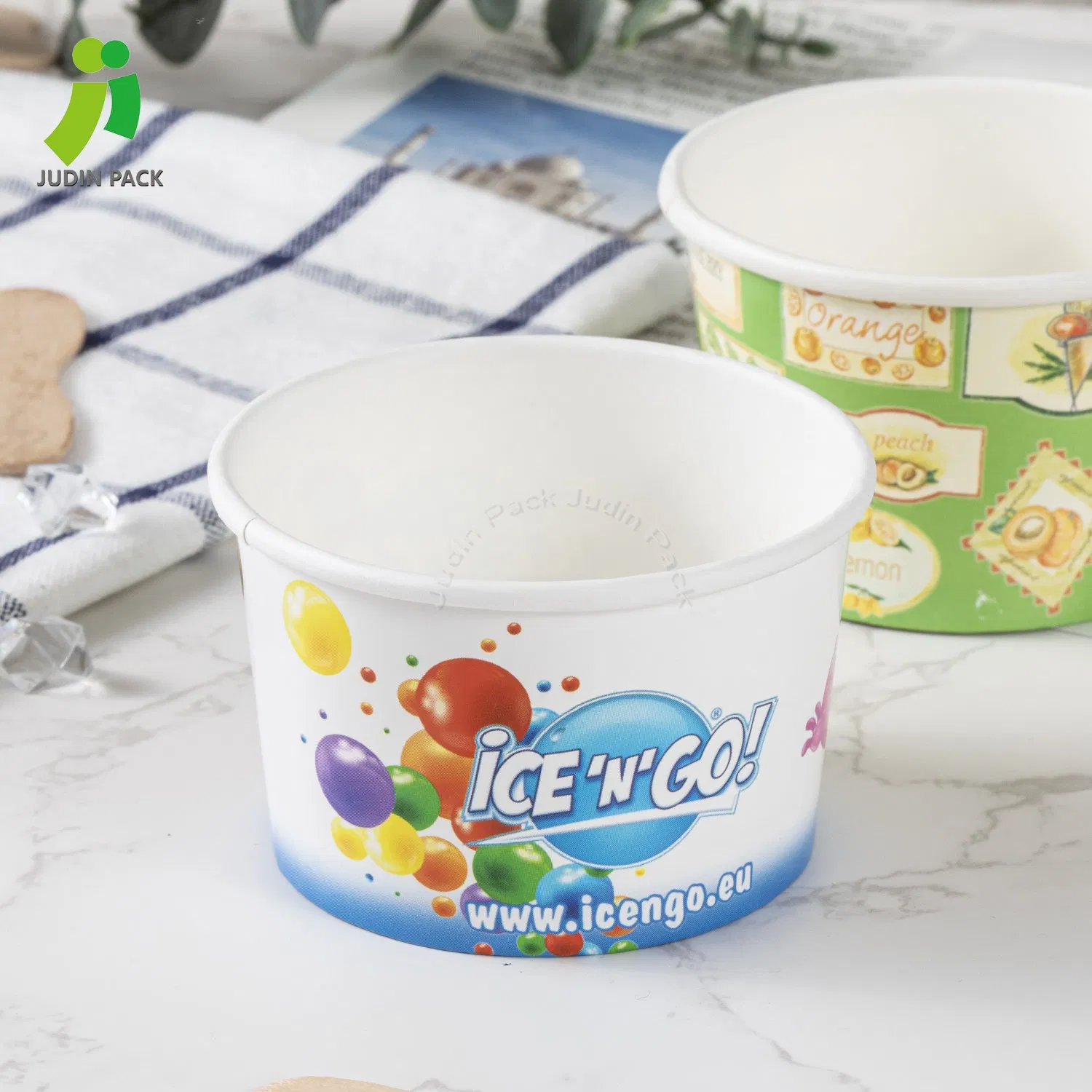 Wholesale Custom Disposable Take Away Cold Ice Cream Cup 3oz-32oz