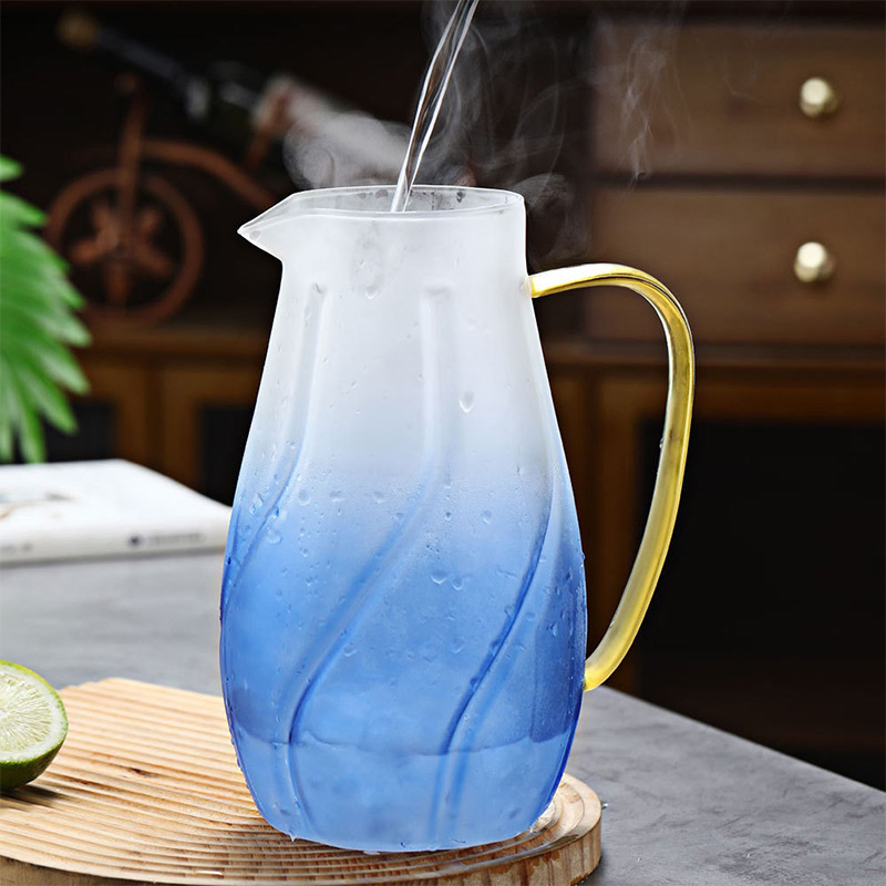 Heat & Cold Resistant Water 1, 5 Lit Glass Jug with Cups for Dirinking Water Jug
