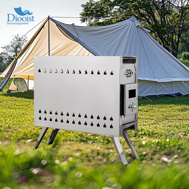 Folding Firewood Sauna Stove Camping Sauna Tent Portable Wood Burning Heating Stove