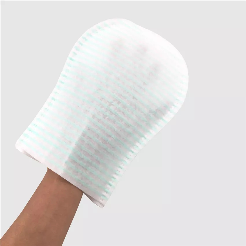 Extremely Soft Disposable Washing Non -Woven Hand Covers Washing Glove for Patient