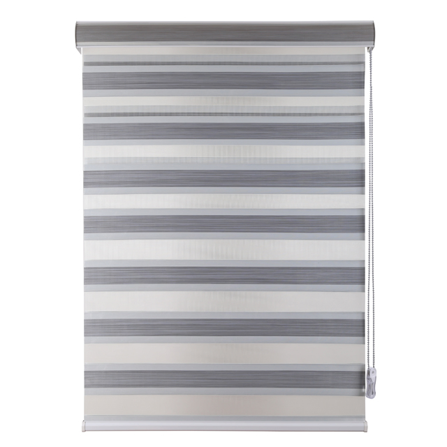 Modern New Blackout Room Darkening Grey Zebra Blinds