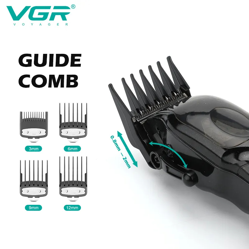Vgr V-002 9000rpm Magnetic Motor Salon Hair Cut Machine Cordless Rechargeable Professional Hair Clipper for Men