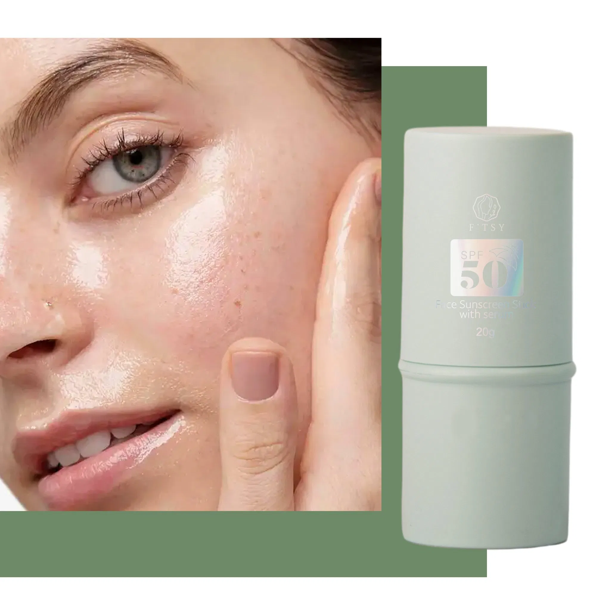 Private Label Organic Clear Super Glow Korea SPF 50 Natural Skincare Sunscreen Serum Stick