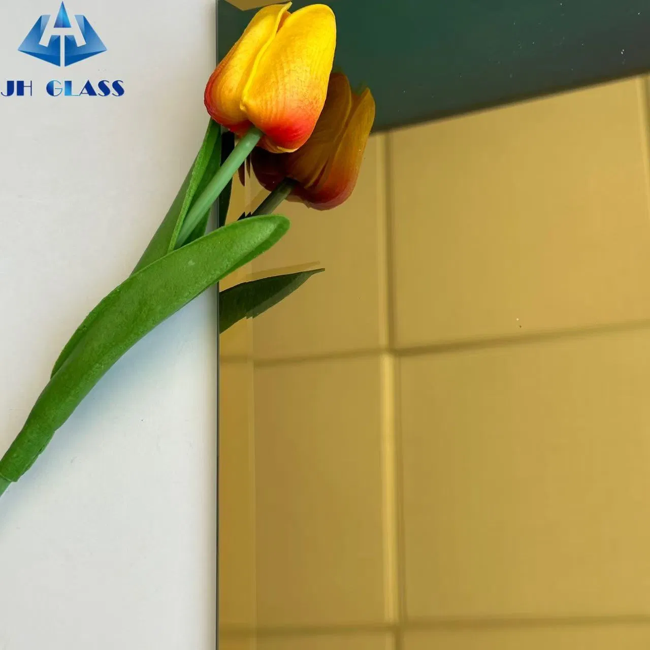 Beveled Edge Tinted Mirror Glass 4mm, 5mm, 6mm for Indoor Decorative/Bathroom Wall