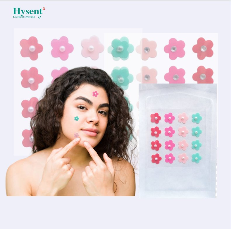 China Manufacture Hydrocolloid Acne Pimple Patch Crystal Flower Shaped Acne Patch