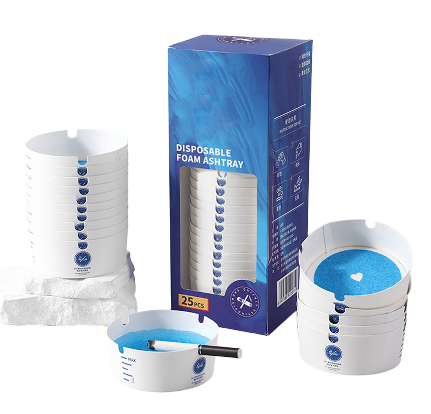 Biodegradable Paper Ashtray Made in China Portable for Hotel Bar Home