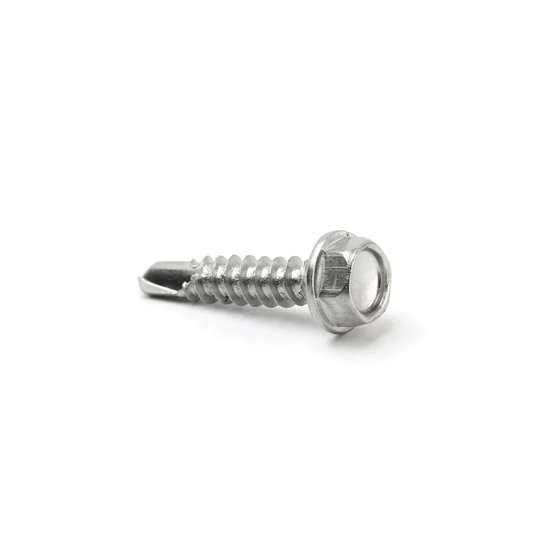 DIN7504 Stainless Steel Hex Washer Head Self Drilling Tek Sheet Metal Screws