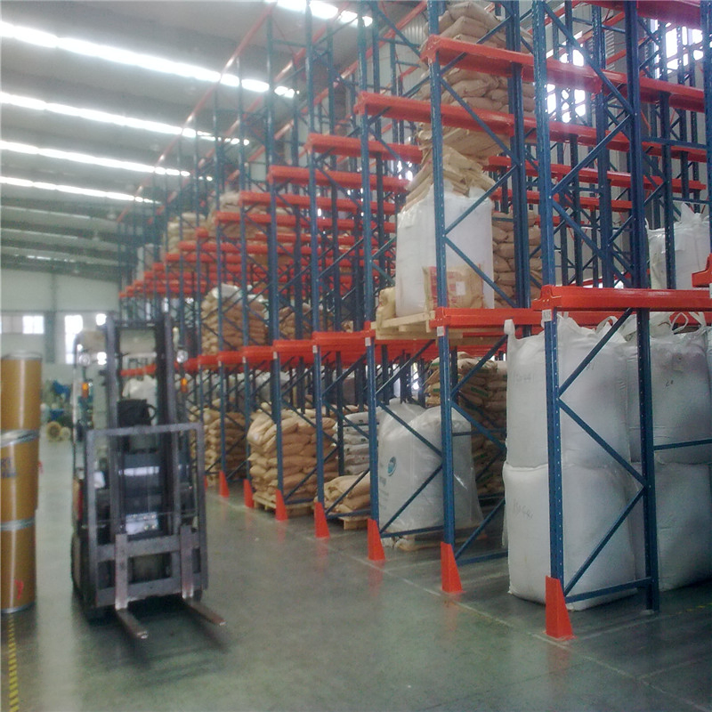 Warehouse Drive in Racking for Storage Orange & Blue