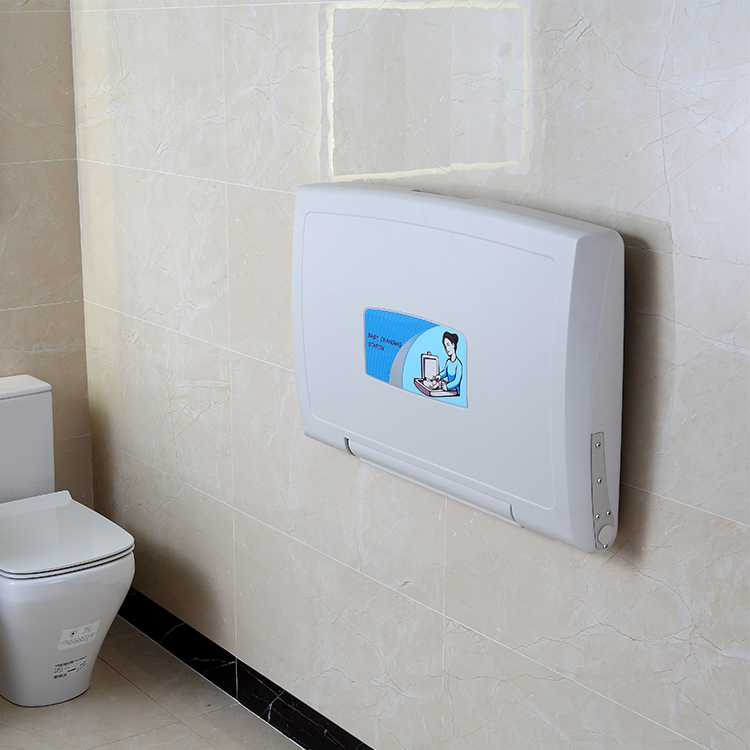 Kuaierte Industries Fold Down Horizontal Wall Mounted Safety Straps to Keep Baby Secured Ideal Baby Changing Diaper Station for Airport