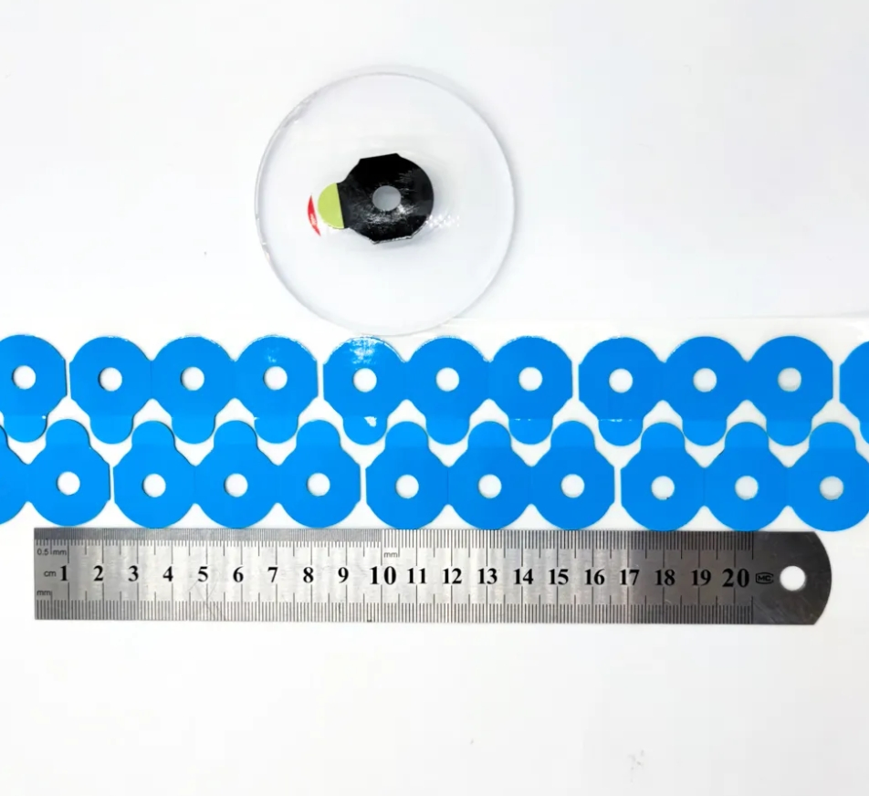 High Quality 24*30mm Big Round Shape Blue Optical Glasses Lens Blocking Pads Eyeglasses Accessories for Lens Edge Grinder