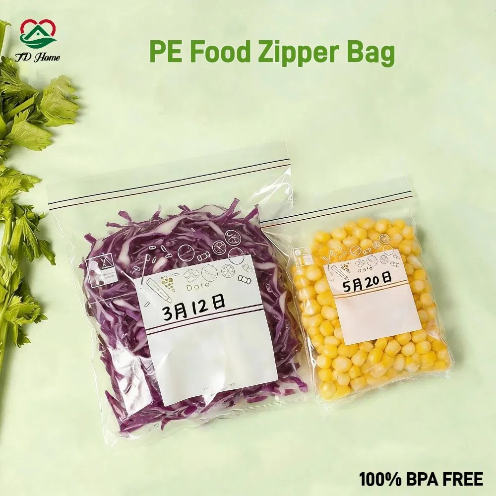 Waterproof Plastic PE Toys/Garment/Shoe Storage Ziplock Bag with Writable Block