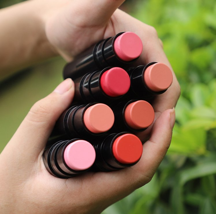 7 Color Blush Stick Accept Private Label with Brush Customize Creamy Blusher