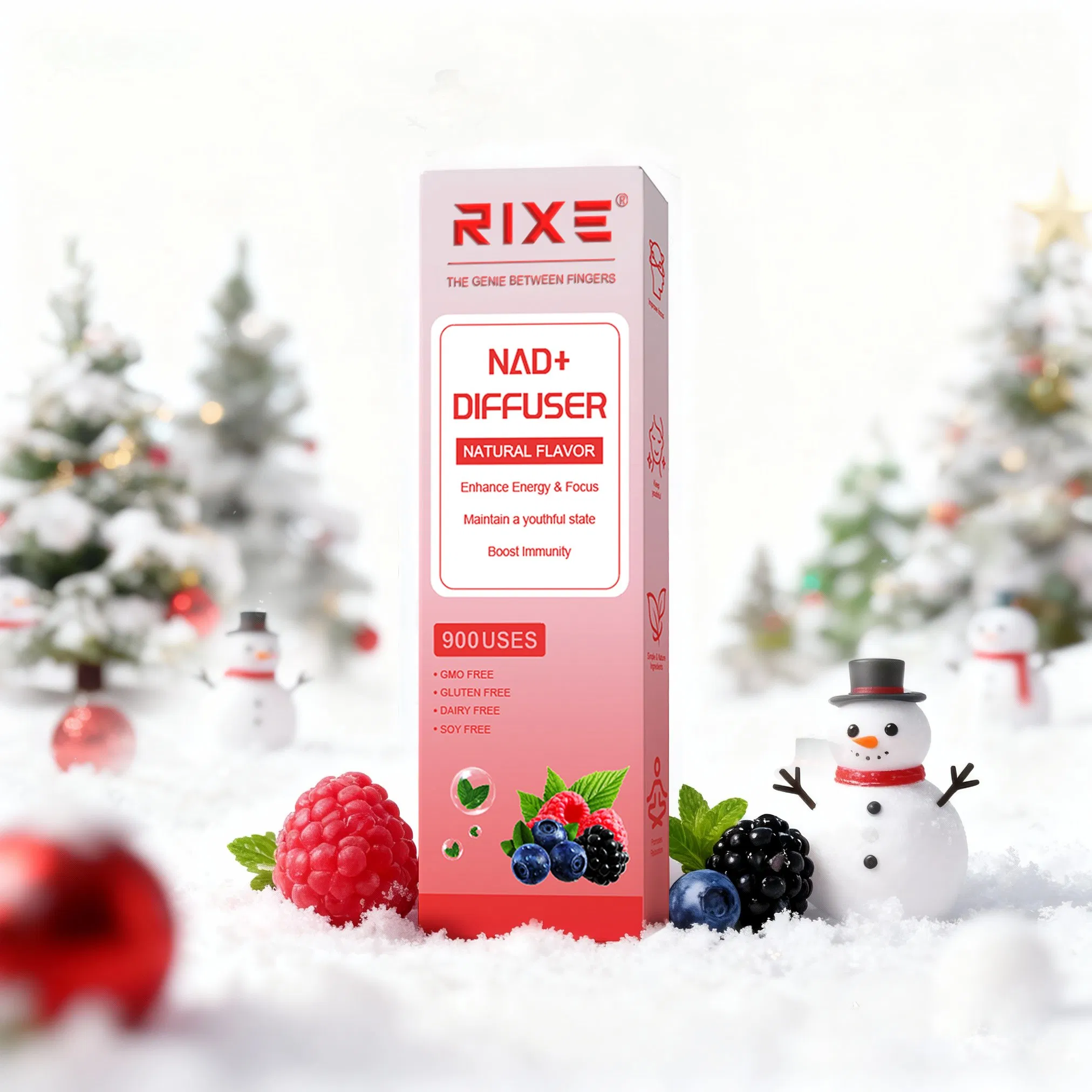 Herbal Diffuser Pen with Extracts of Mullein, Thyme and Mint for Lung Cleansing, Breathing Improvement, Oral Air Freshening and Quitting Bad Habit - 900 Uses