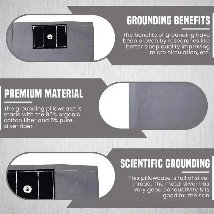 Conductive High Quality Earthing Grounding Pillow Case for Good Sleep