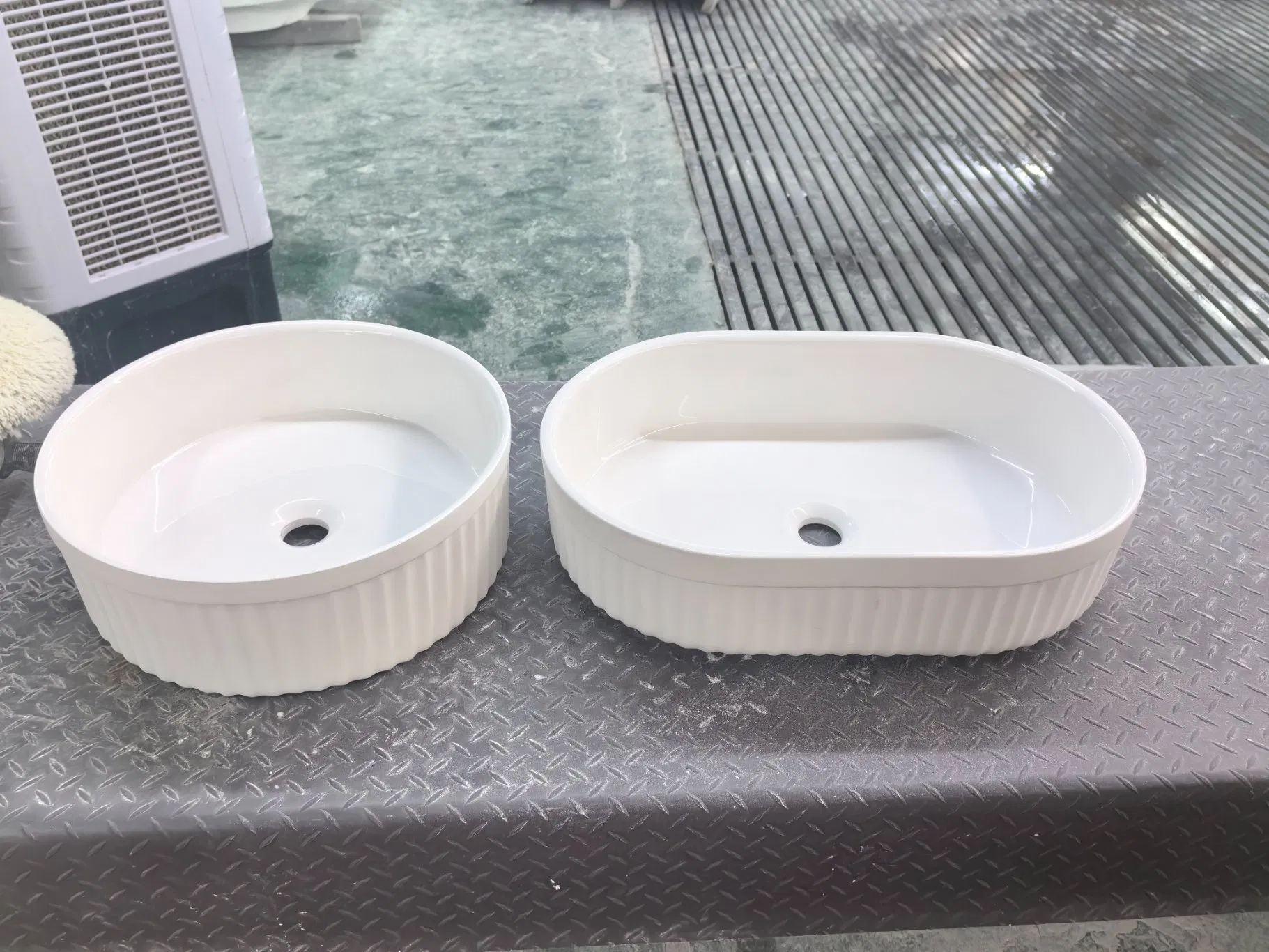 Раковина для шампуня из искусственного камня, белая