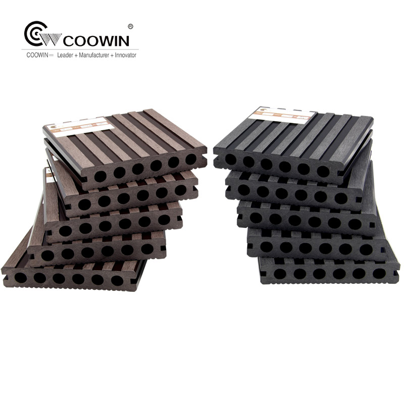 WPC Coffee Hollow Plastic Composite Decking Floor 140X25mm