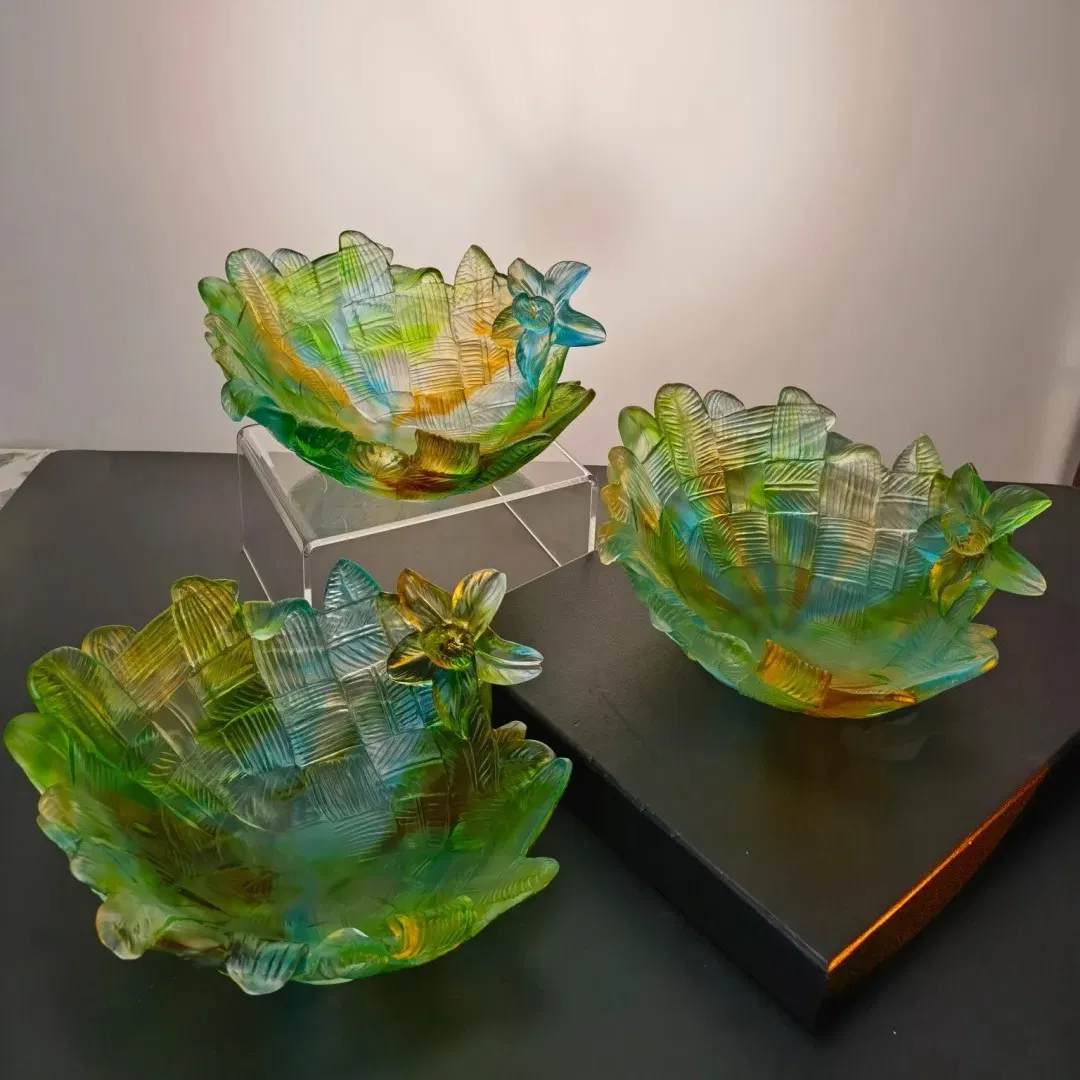 Luxury Crystal Decorative Trays Elegant Fruit Plate for Home Decor