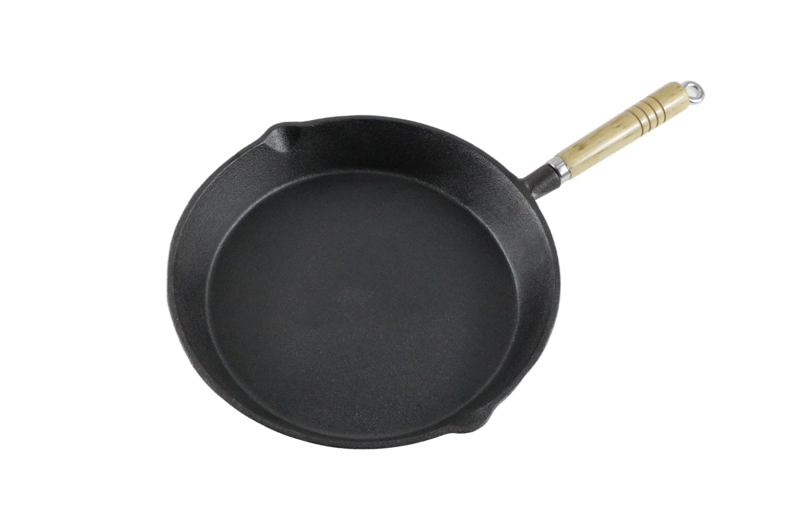 Чугунная сковорода с деревянной съемной ручкой