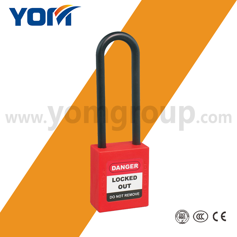 Customized Color 25mm 38mm 76mm Short Lock Shackle Nylon Safety Padlock