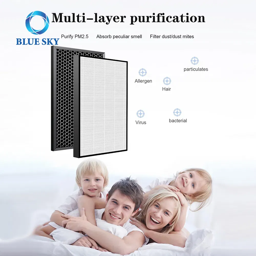 Fy6171 Fy6172 HEPA Filter Activated Carbon Filter Compatible with Philipss 6000 Series AC6609 AC6608/30 Air Purifier Part
