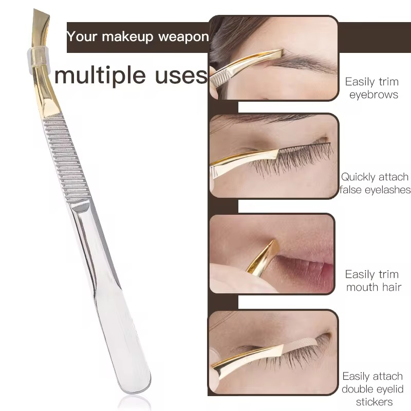 Precision Stainless Steel Eyebrow Eyelash Hair Removal Tools Home Grooming Beauty Tweezer