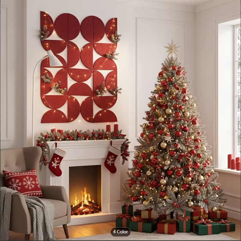 Custom 30X15cm Semi-Circle Self-Adhesive Felt Boards for Stylish Wall Decoration