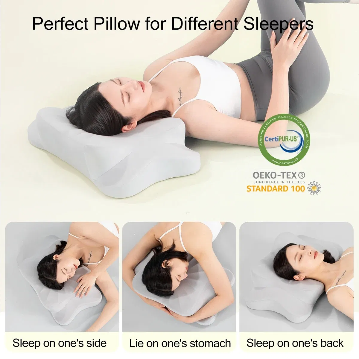 Ergonomic Cervical Pillow for Sleeping Orthopedic Support Pillows Odorless Contour Neck Pain Memory Foam Pillow