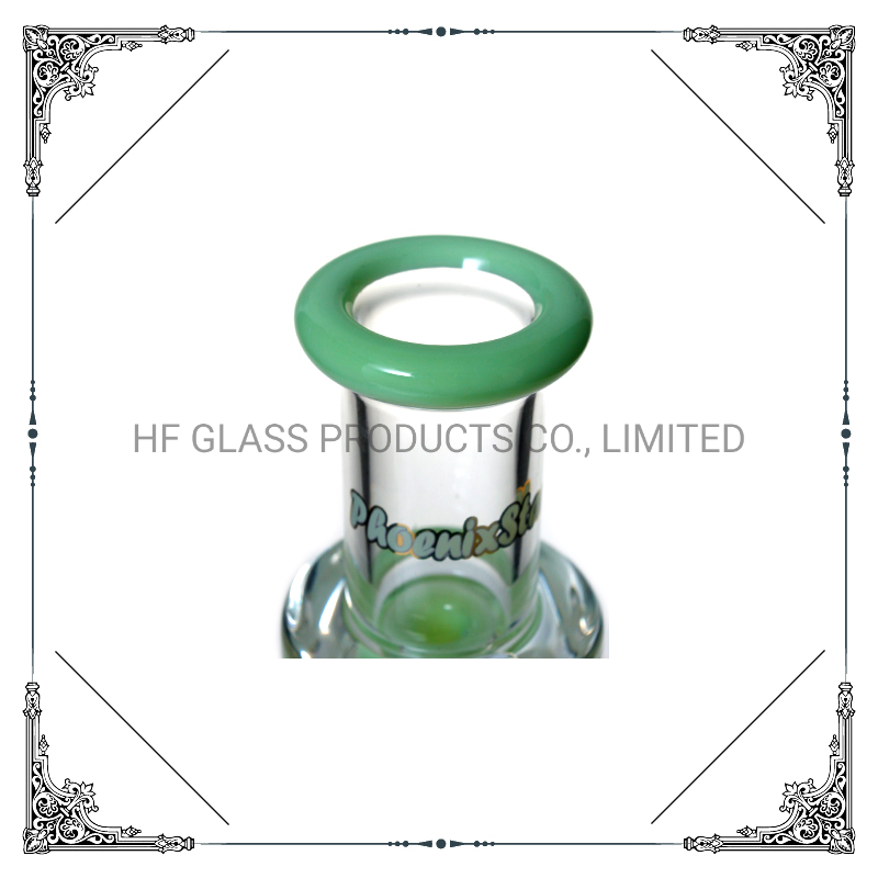 14 Inches Phoenix Glass Shisha Hookah Tobacco Glycerin Freezable Coil Straight Tube Oil DAB Rig Smoking Water Pipe