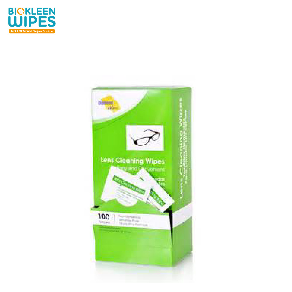 Biokleen 200 Pack Single Pack Wet Lens Wipes Disposable Antifog Screen Lens Wet Wipes Lens Clean Wet Wipes