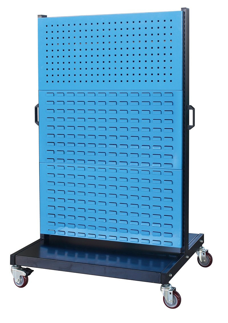 Medium Duty Garage Moveable Material Shelf with 6 Panels in Blue
