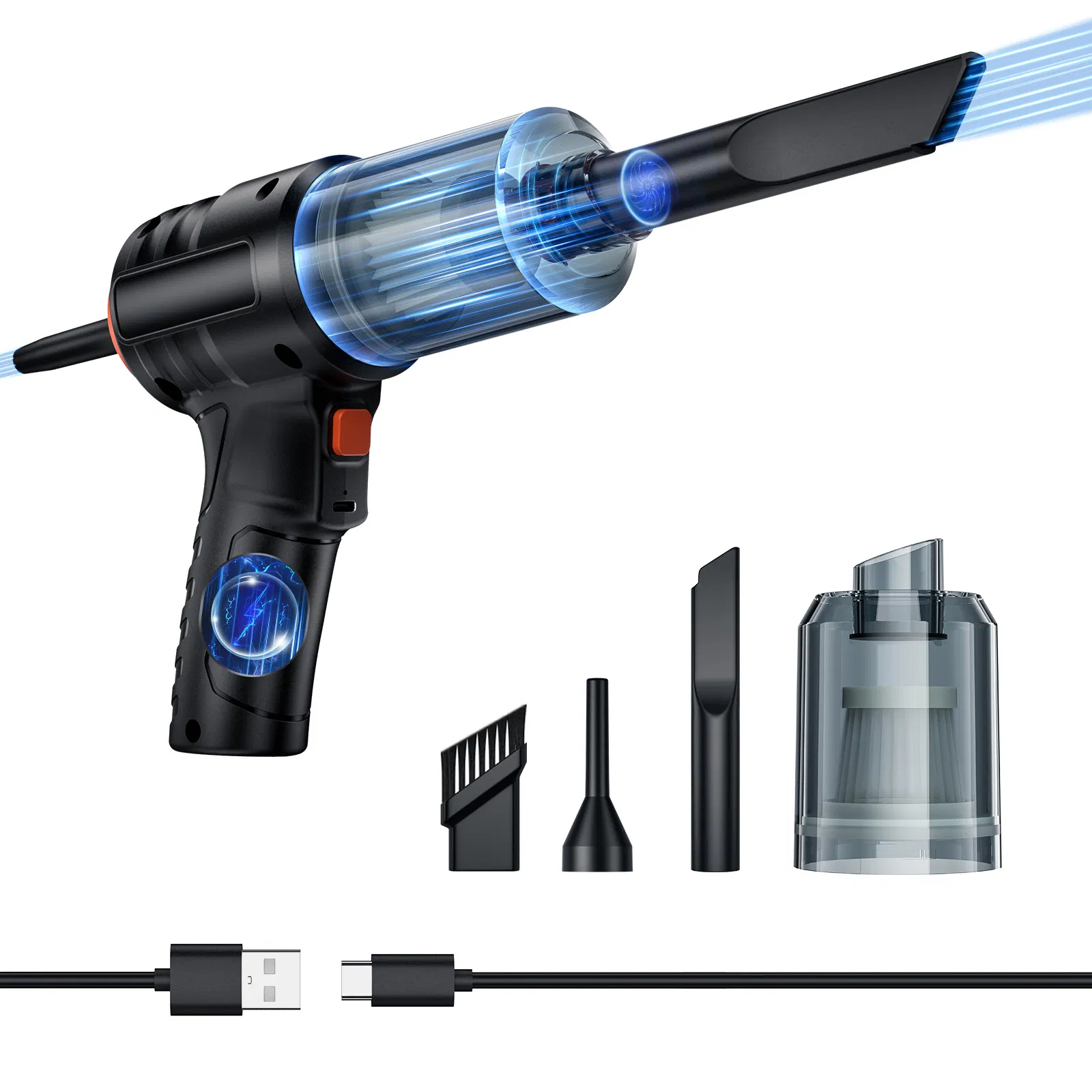 Super Power Wireless Handheld Car Vacuum Cleaner Large Suction Dust Blower with Charging Capability for Home Use
