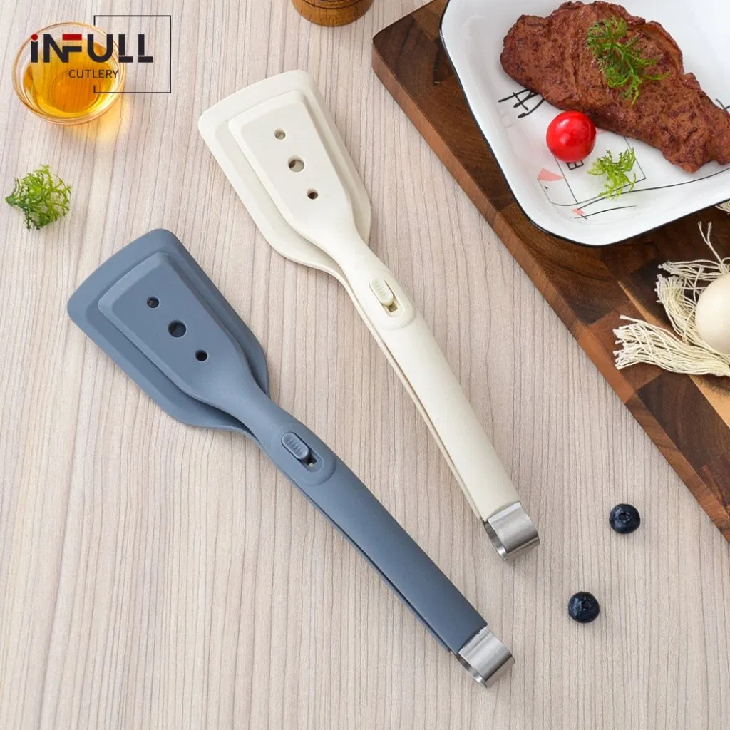 Heat-Resistant Silicone Spatula with Outdoor Barbecue Food Clips