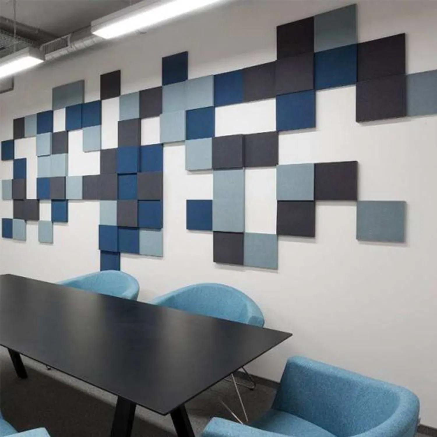 High Fiber Wall Ceiling Sound Absorbing Self Adhesive Polyester Acoustic Panels for Office