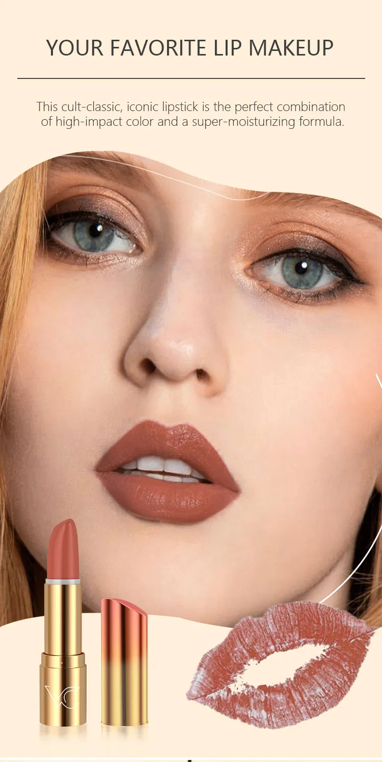 Cosmetics Light Weight Super-Moisturizing Gold Powderstreamer Lipstick