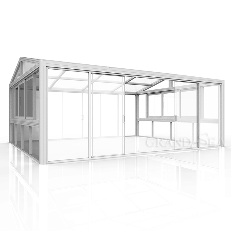 China Supplier Prefabricated Pergola Indoor Growing Greenhouse Aluminum Prefab Sunroom