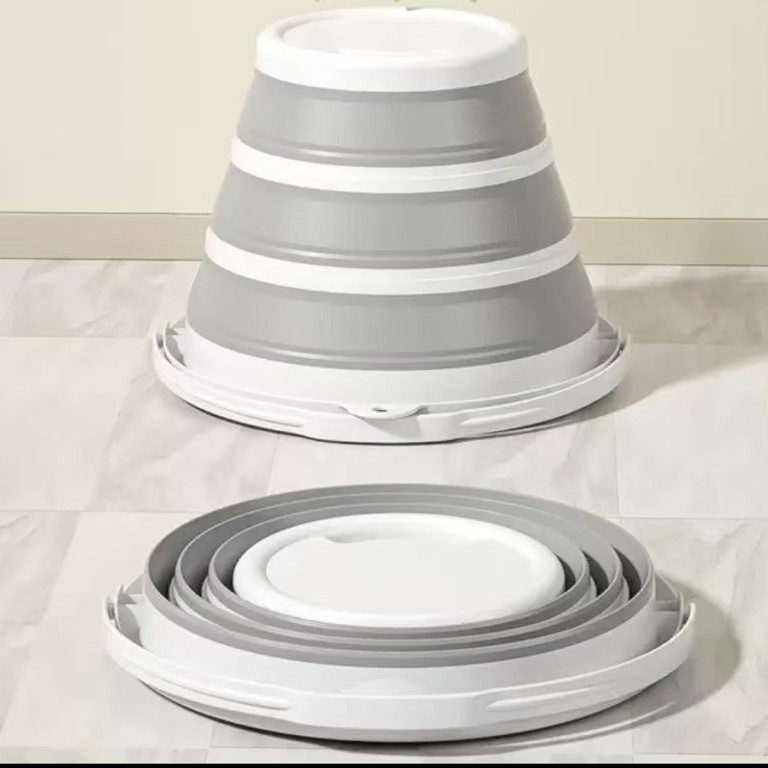 Factory Direct Large Size Foldable Bucket Water Storage Pail for Outdoor Car Washing Fishing & Home Laundry with Handle